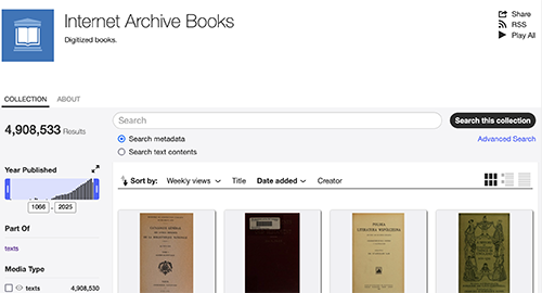 Internet Archive eBooks and Texts