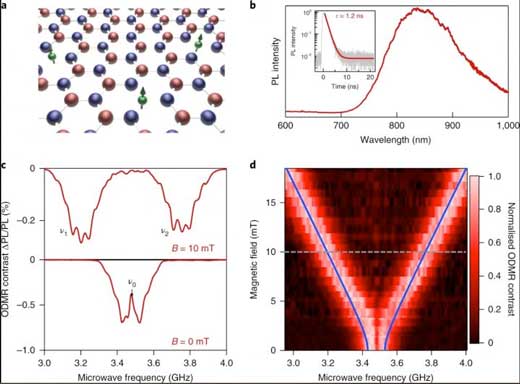 Optically Detected Magnetic Resonance of an hBN single crystal at room temperature