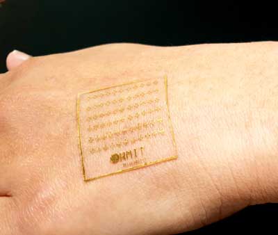 flexible electronic sensing prototype applied to skin