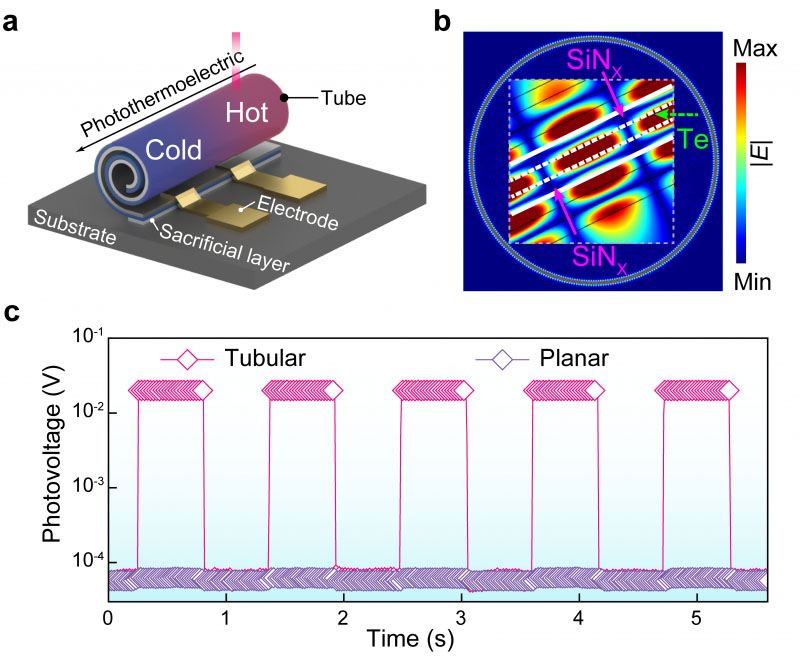 structure and working principle of self-rolled PTE detector