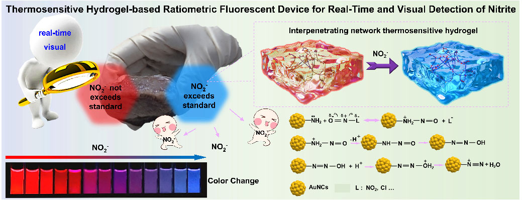 Schematic representation of Au-NCs/LCG-P407 fluorescent hydrogel for the detection of nitrite