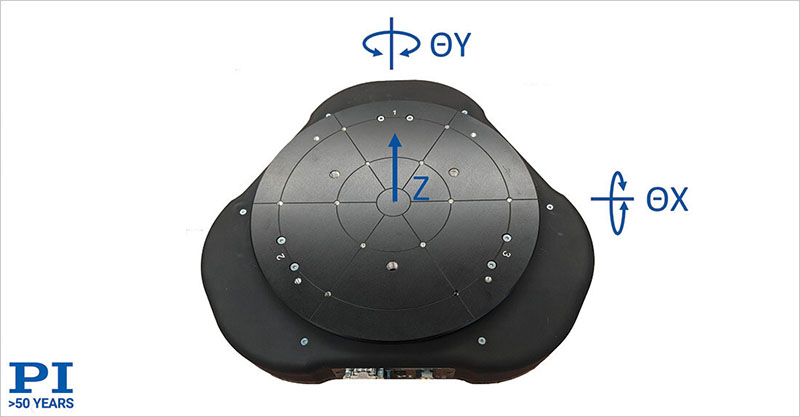 Z-Tip-Tilt Nanopositioning Stage boasts 250mm Diameter, 60mm Height , A-523