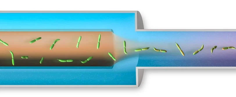 A graphic representation of a spray nozzle device