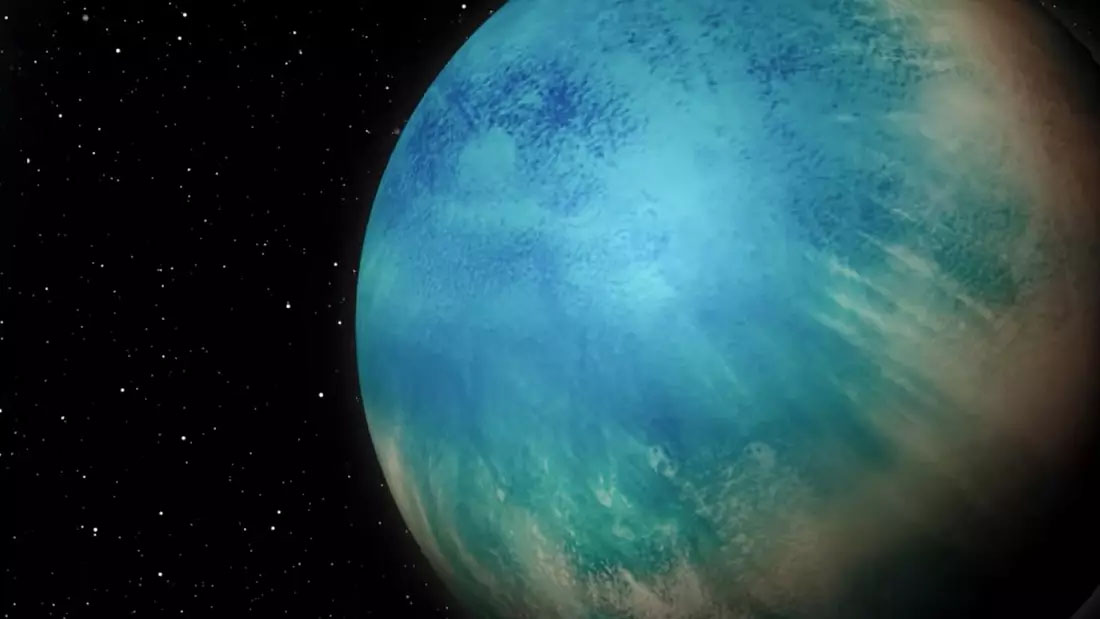 Impresión artística del exoplaneta TOI-1452 b