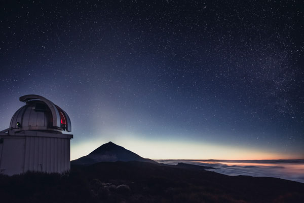 Teide Observatory, Tenerife, at dusk